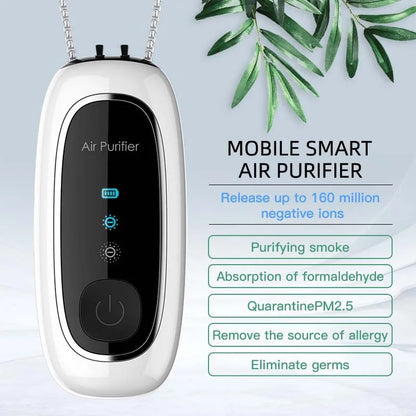 Wearable air Purifier Necklace High Efficiency
