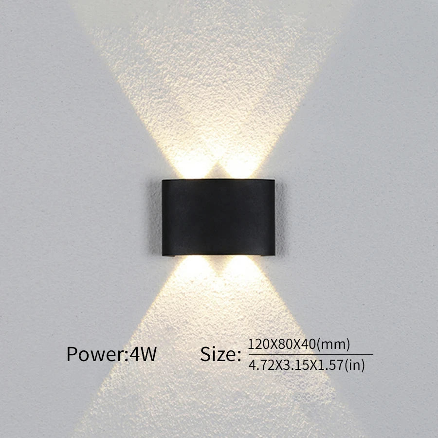 Led Wall Lamp Waterproof IP66 Up And Down Lighting Garden Decoration