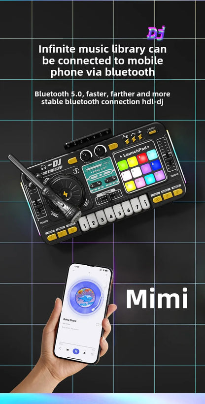 Kids Simulation DJ Mixer Controller Toys Multifunctional
