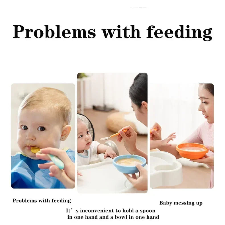 Safe Useful Silicone Baby Bottle with Spoon Food Supplement