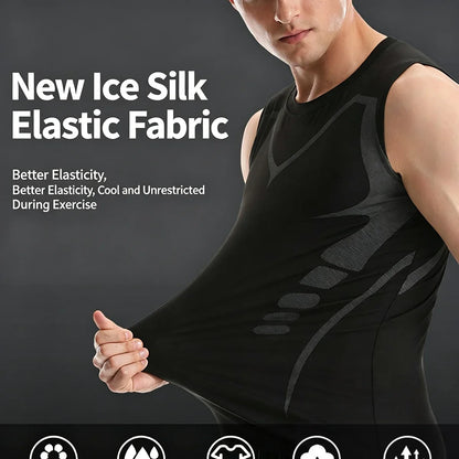 New Summer Fitness Compression Shirt For Men Shaping Sleeveless