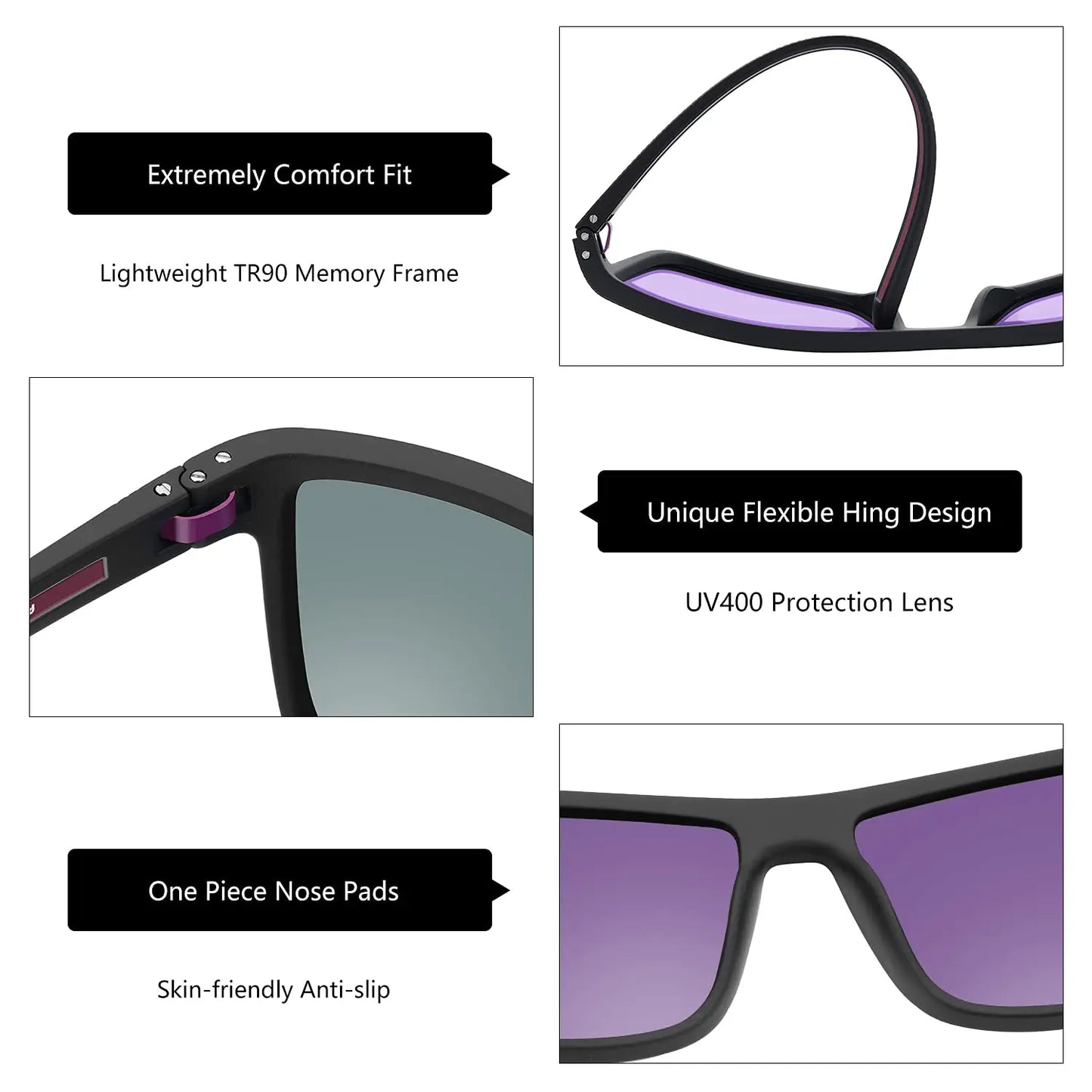 Polarized Sunglasses for Men Shades Lightweight TR90 Frame