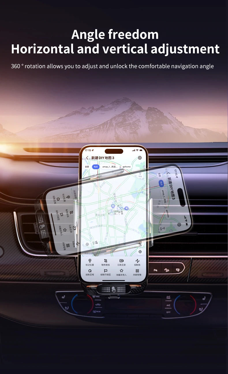 Car Phone Holder 66W Wireless Charger Mobile Phone Holder