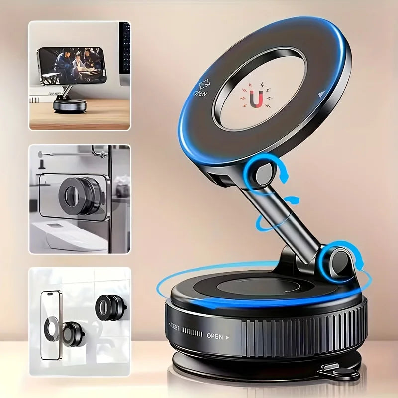 Strong Magnetic Car Phone Holder Foldable Design 360° Adjustable