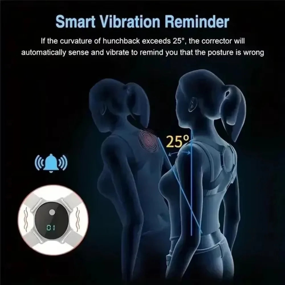 Adjustable Posture Corrector Smart Back Brace Vibration