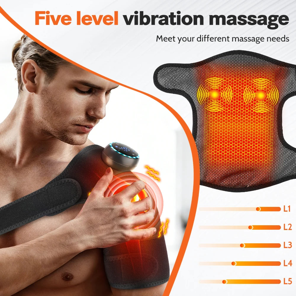 Electric Shoulder Massager Heating Pad Vibration Massage