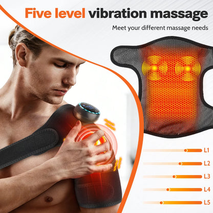 Electric Shoulder Massager Heating Pad Vibration Massage