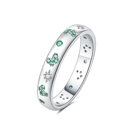 925 Sterling Silver Three-Ring Stackable Ring for Women