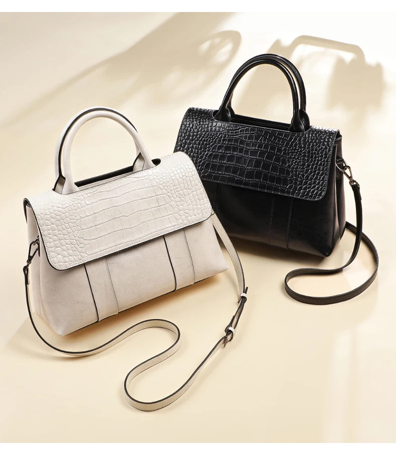 Women's Cowhide Genuine Leather Bag Crossbody Design