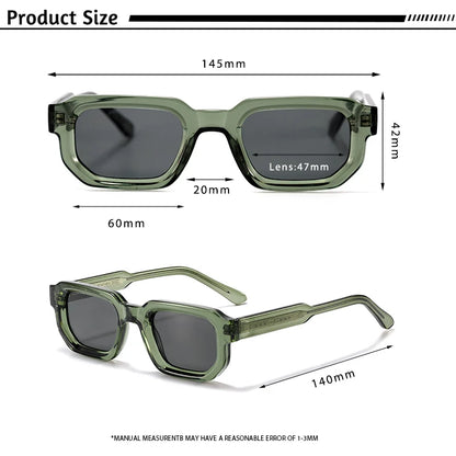 HBK Vintage Polygon Sunglasses for Men Small Frame