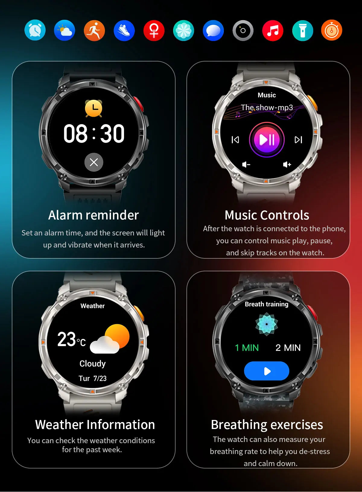 New T-Rex3 Pro 1100mAh Battery Smart Watch GPS Path
