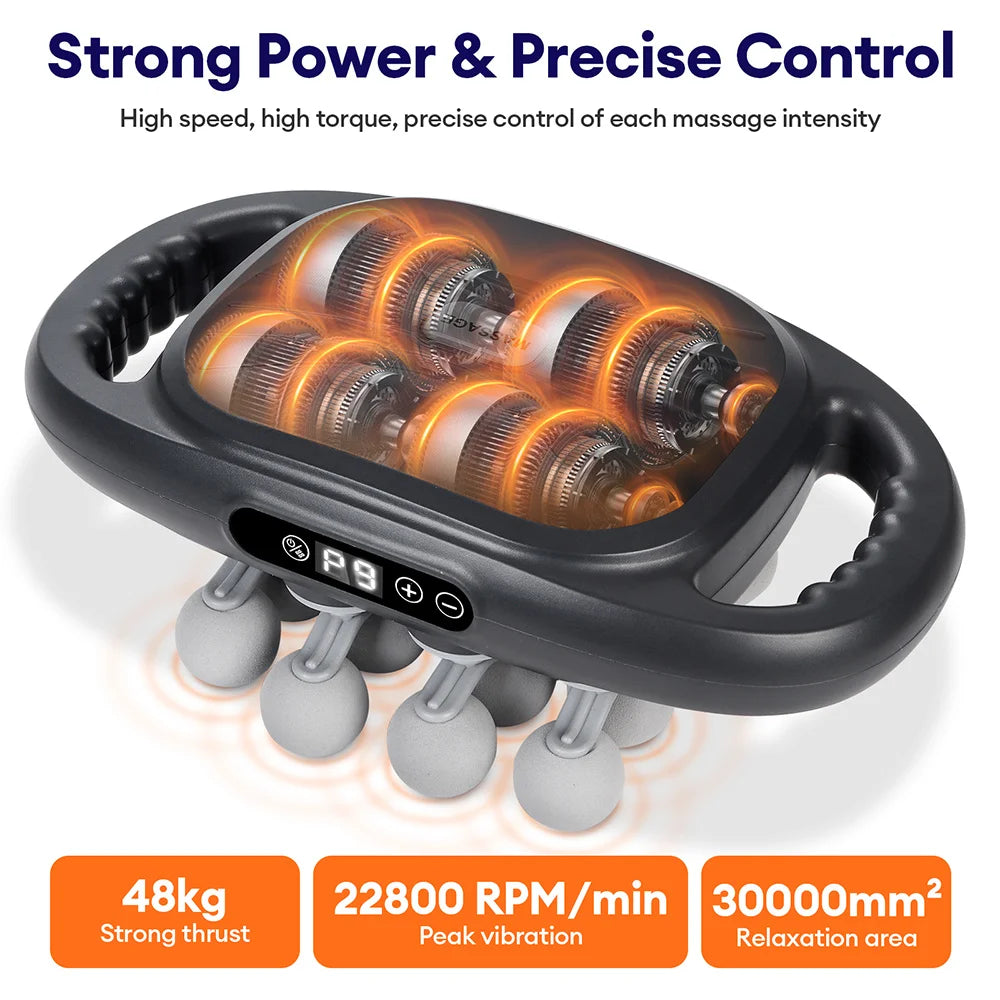 8/16 Heads Body Massage Gun High-Frequency Vibration