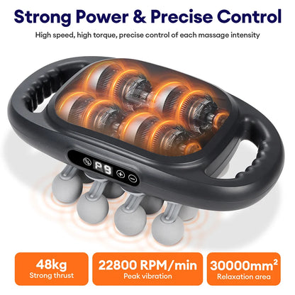 8/16 Heads Body Massage Gun High-Frequency Vibration