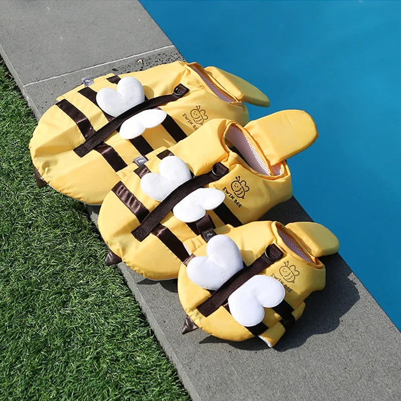 Summer Little Bee Dog Swimsuit Waterproof Puppy Life Jacket