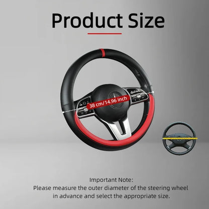 Napa Leather Steering Wheel Cover Non-Slip Inside