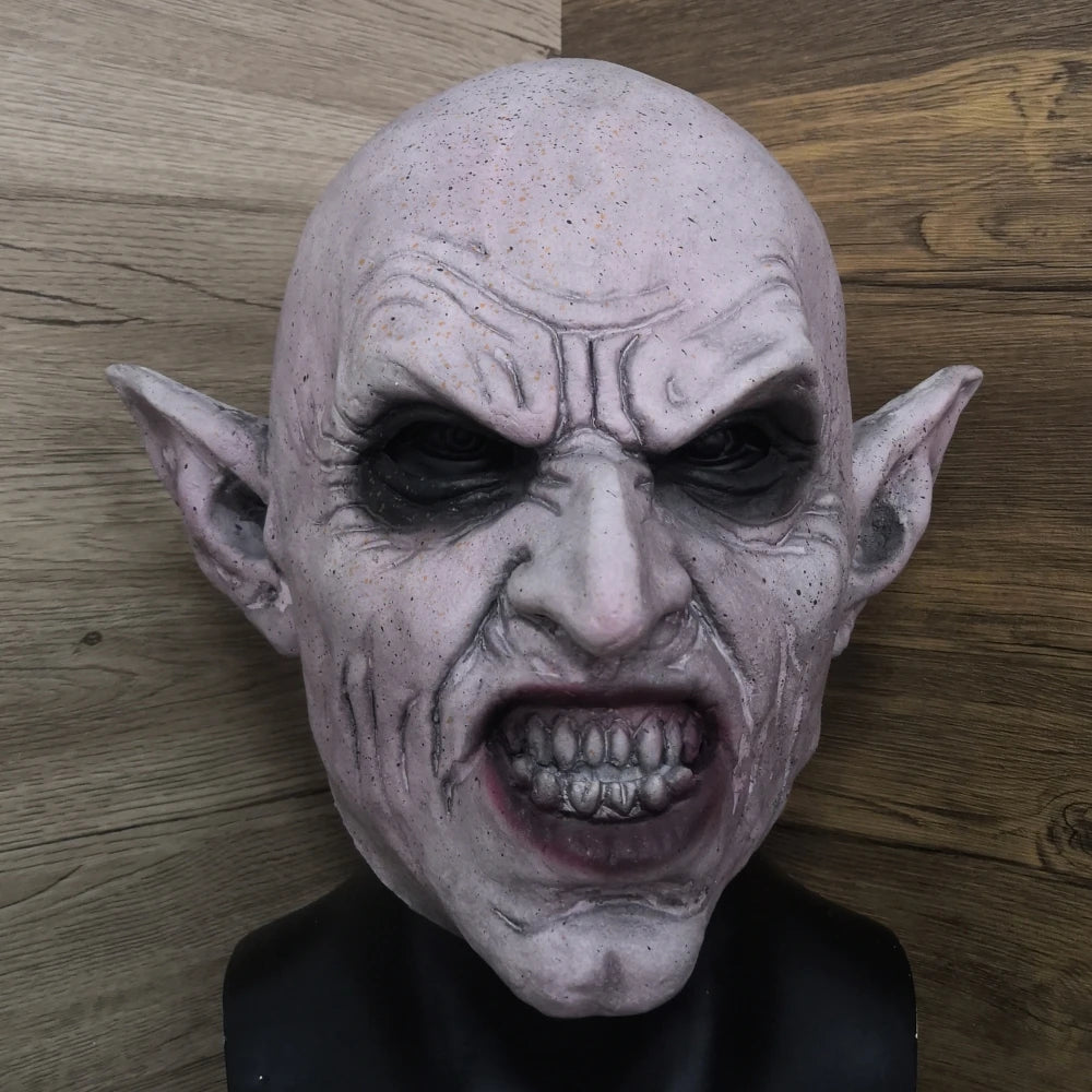 Nosferatu Grey Vampire Latex Scary Halloween Mask Terror