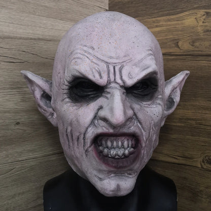 Nosferatu Grey Vampire Latex Scary Halloween Mask Terror