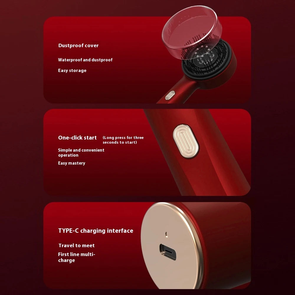 Electric Micro-current Massage Comb Red Light Hair Care