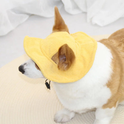Fashion Big Dog Baseball Cap Durable Corduroy Sun Hat