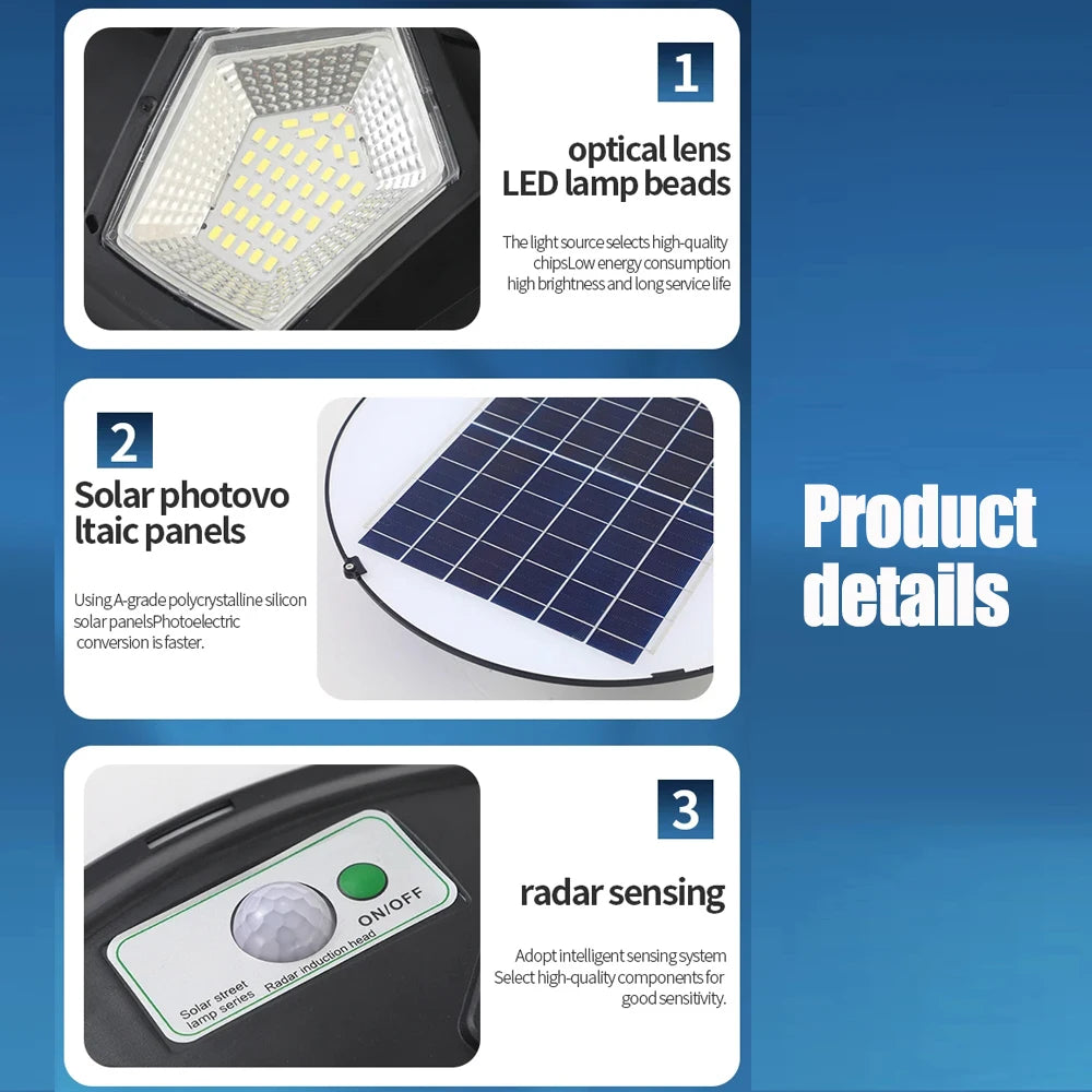 Solar Flood Lights Outdoor Security Lights for Parking Yard