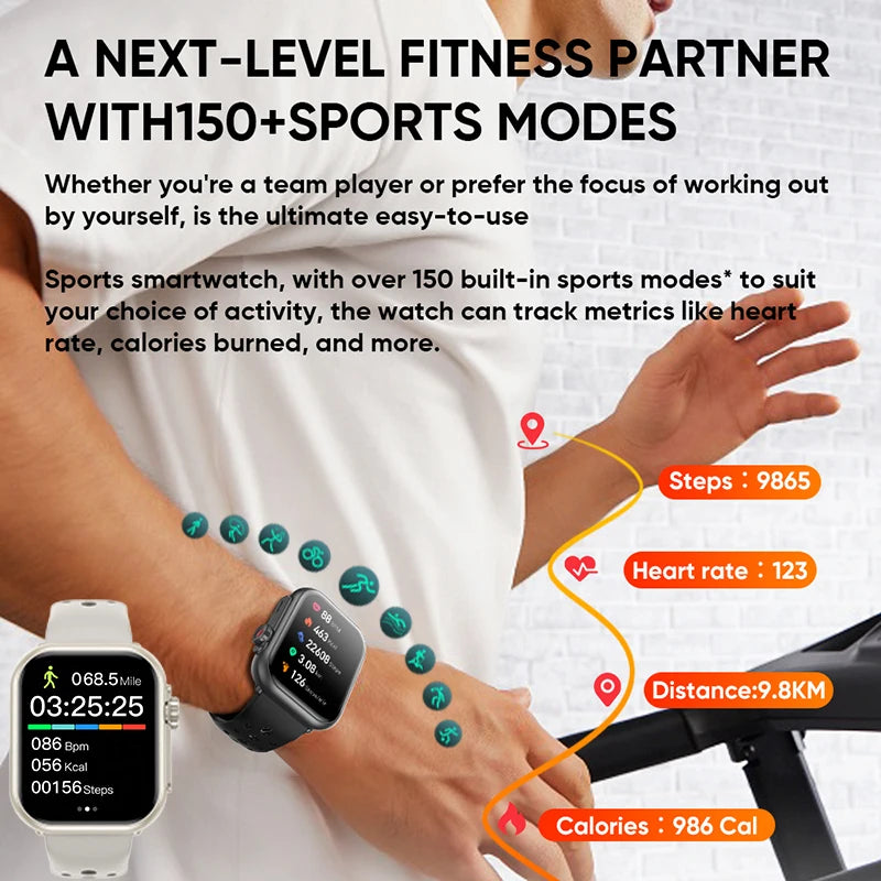Watch Ultra 2 SE Men Women 1000mAh AMOLED Heart Rate