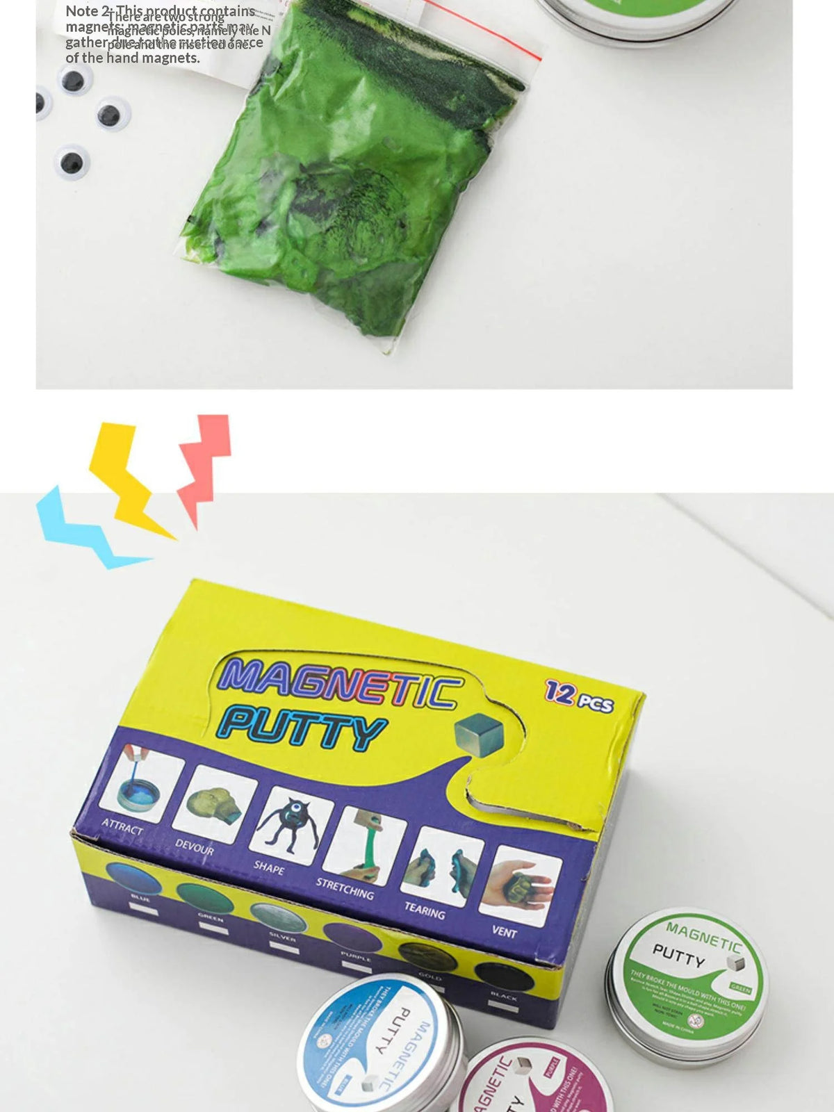 Magnetic Putty Slime Gravity Defying Magnet Toy