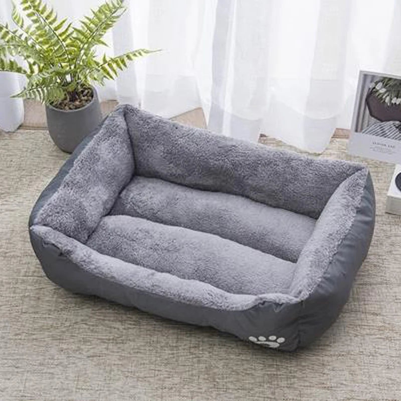 Black Dog Bed Plush Sleeping Bed Non-Slip and Bite-Resistant