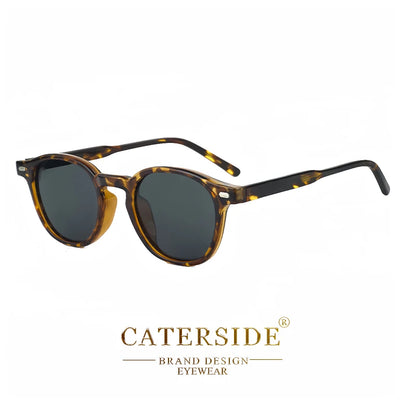 Caterside Polarized Round Sunglasses Men TR Frame