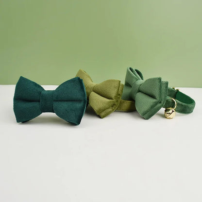 Velvet Cat Collar Bowknot Personalized Collar