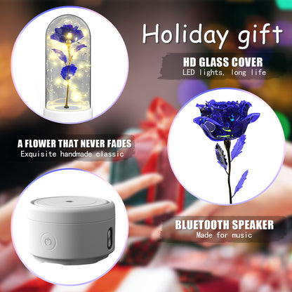 Creative 2 In 1 Rose Flowers LED Light And Bluetooth-compatible Speaker