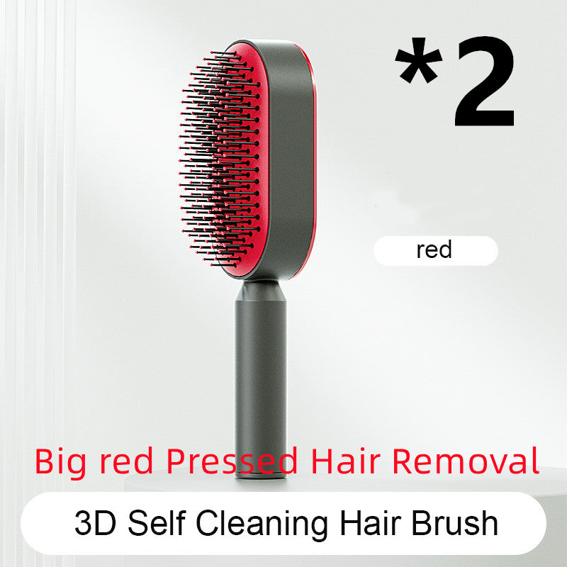 Self Cleaning Hair Brush For Women One-key Cleaning Hair Loss