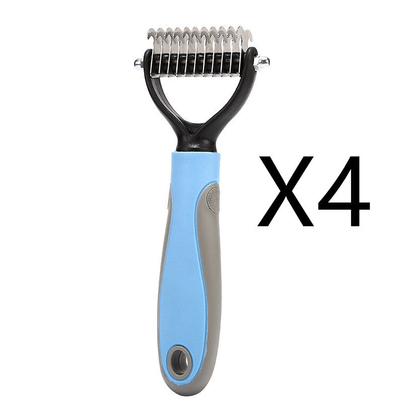Stainless Double-sided Pet  Grooming Dematting Shedding Tools