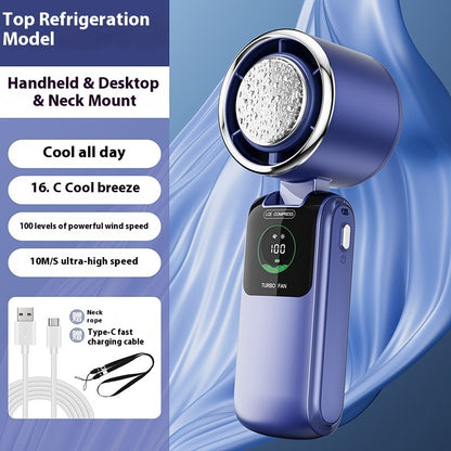 New Ice Pack High-Speed Handheld Electric Fan