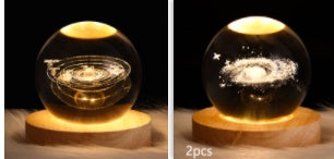 Luminous Starry Sky And Planets Moon Moon Crystal Ball Lamp