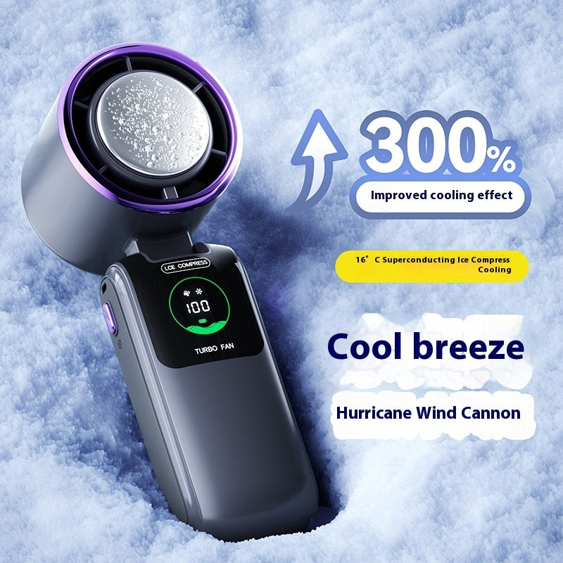 New Ice Pack High-Speed Handheld Electric Fan