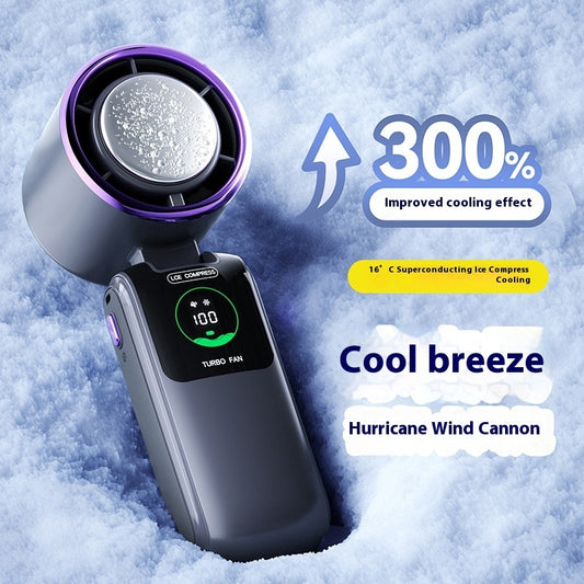 New Ice Pack High-Speed Handheld Electric Fan