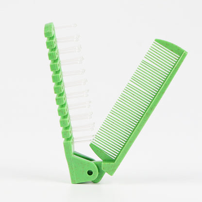 Portable Creative Double Folding Folding Comb Barrettes Supplies Comb