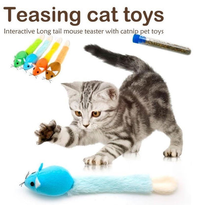Long Tail Mouse Cat Teaster Toys Funny Pet Toys Training