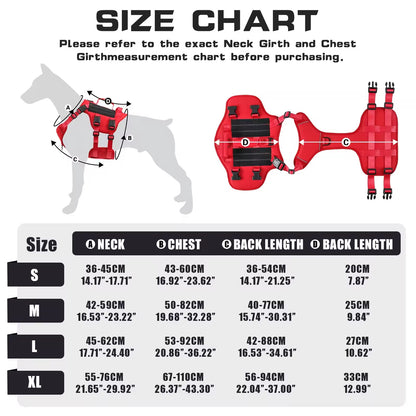 Heat-resistant Durable Nylon Tactical Service Dog Harness