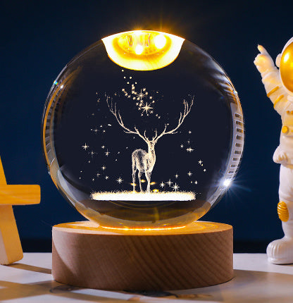 3D Constellation Crystal Ball Night Light Laser