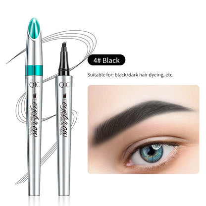 Four Prong Liquid Eyebrow Pencil Waterproof And Sweat Proof Makeup And Color Display