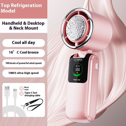New Ice Pack High-Speed Handheld Electric Fan