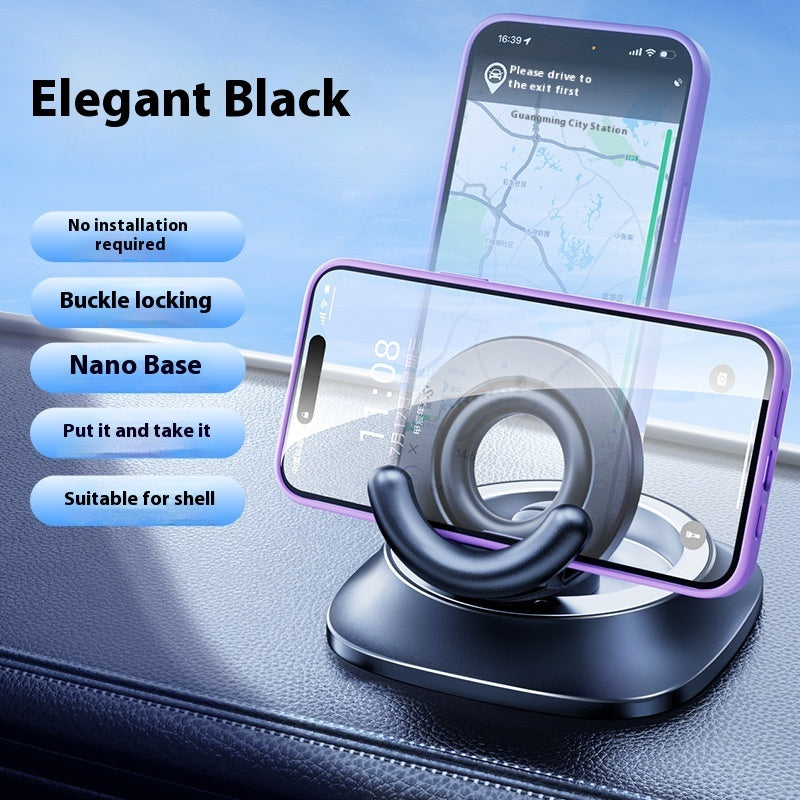 Magnetic Phone Holder With Vacuum Suction Foldable Adjustable Car Mount