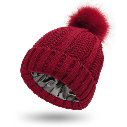 Winter Knitted Hats Fashion Stretchy Lined Skull Hats