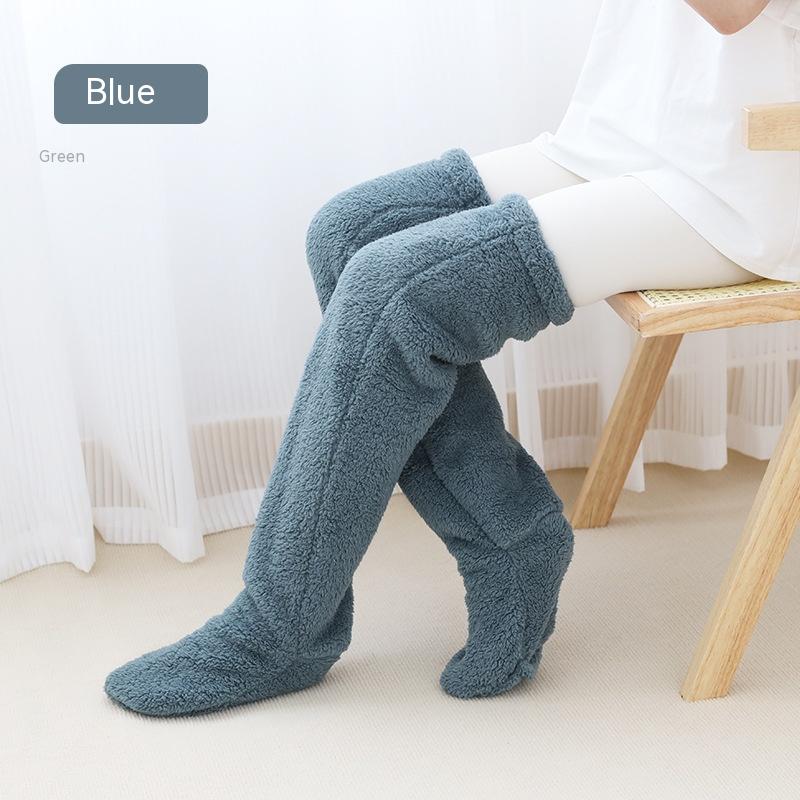 Over Knee High Fuzzy Long Socks Winter Warm Cold Leg Knee Joint