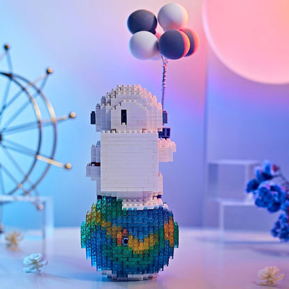 Mini Micro Rocket Building Blocks Space Moon Satellite