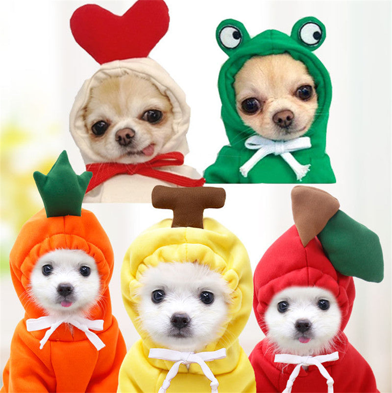 Dog Autumn And Winter Clothing Small And Medium Dog Love Two Legged