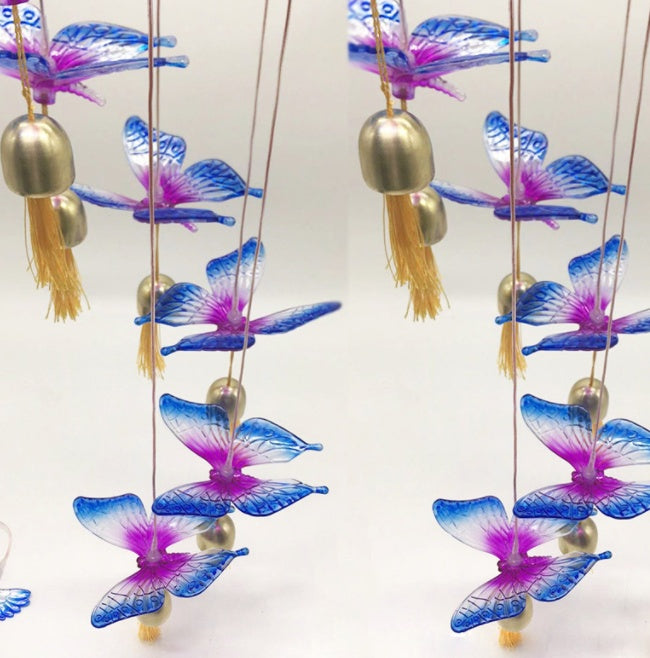 Color Changing Solar Power Wind Chime Crystal Ball