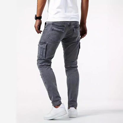 Man's Casual Cargo Pants Stylish Tide Brand Stretch Pants