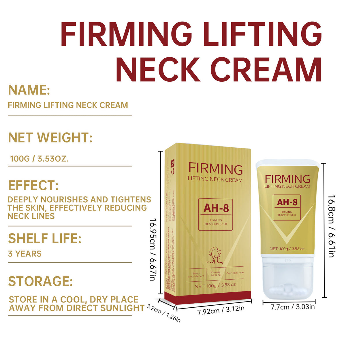 Neck Firming Roller Cream Lifts Dilutes Neck Lines Deeply